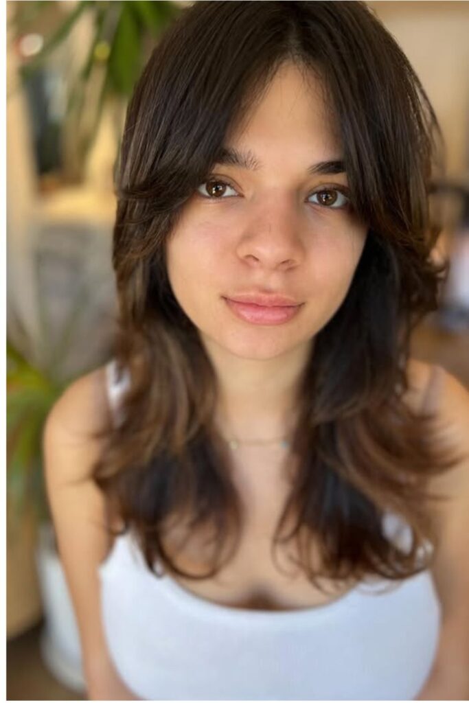 Feathered Layers with Bangs.
