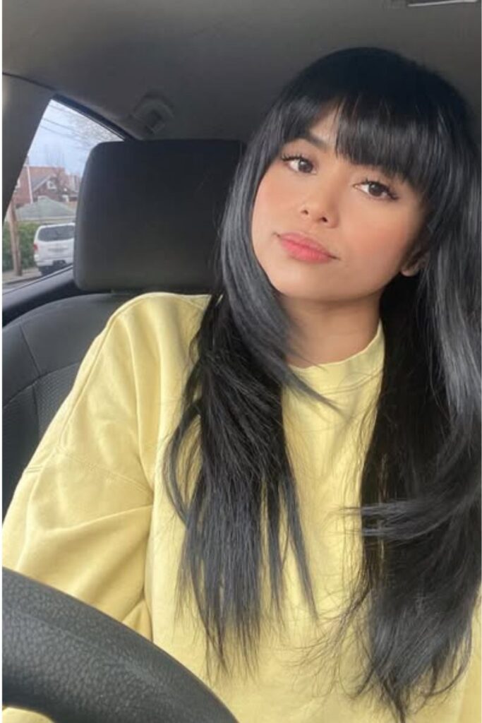 Sleek Layers with Bangs.