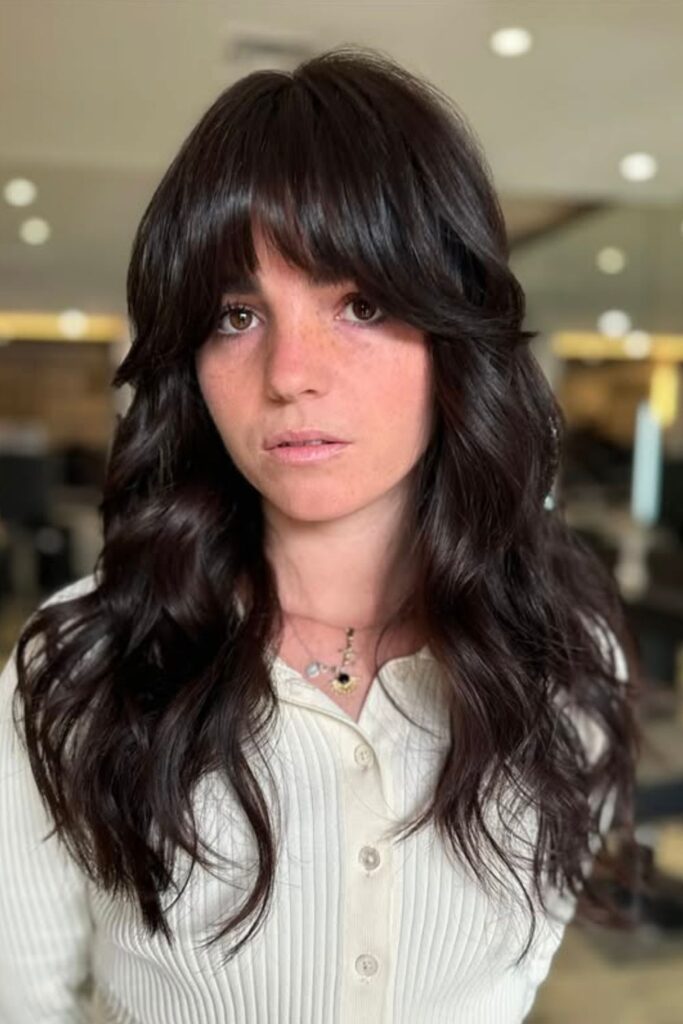 Romantic Waves with Bangs.