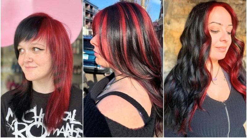 Red and Black Hair Color